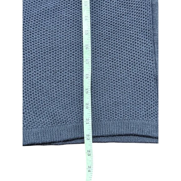 Requirements Womens Navy Blue Waffle Knit Zip Vest Size Large Vintage - Picture 14 of 16